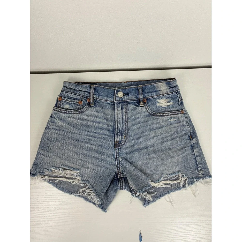 American Eagle Strigid Distressed Denim Shorts – Women's Size 0